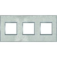 Logo Plaque espace evolution - mati�res - 3 postes - fibre argent 64693