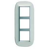 Logo Plaque axolute argent satin - 3 x 2 modules entraxe 57 48323