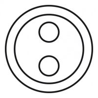 Logo Enjoliveur c�liane - prise banana simple - blanc 068231