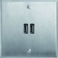 Logo Art d'arnould - mmoire - chargeur double usb 1500 ma - acier bross 67122