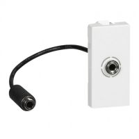 Logo Prise audio programme mosaic - jack 3,5 mm femelle - pr�connect - 1 mod - blanc 078779