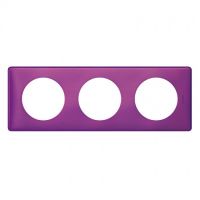 Logo Plaque c�liane - m�tal - 3 postes - violet iris� 068713