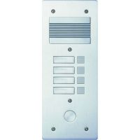 Logo Platine de rue s�rie 200 audio �troite - fa�ade alu 4 mm - 4 appels 308204