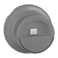 Logo Enjoliveur c�liane - prise double pour chargeur usb version dock - graphite 067910