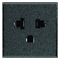 Logo Prise standard euro-us  2p+t axolute - 127/250 v - anthracite - 1 module 4126