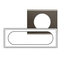 Logo Plaque c�liane - mati�res - 6/8 modules - black nickel 069036