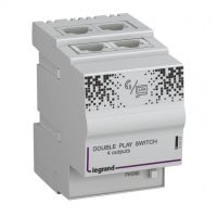 Logo Centrale double play - 4 sorties rj 45 - 2,5 modules 413122