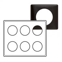 Logo Plaque c�liane - m�tal - 2 x 3 postes - carbone 068990