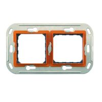 Logo Support monobloc � vis 2 x 2 modules - entraxe 57 mm 47322