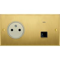 Logo Art d'arnould - mmoire - prise 2p+t - 16 a - 250 v+rj 45 cat. 6 ftp - or bross 67238