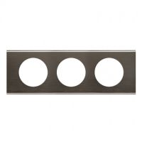 Logo Plaque c�liane - mati�res - 3 postes - black nickel 069033