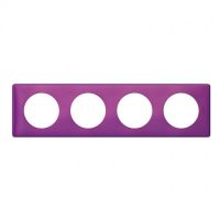 Logo Plaque c�liane - m�tal - 4 postes - violet iris� 068714