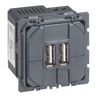 Logo Prise double cliane pour chargeur usb - 1500 ma 067462