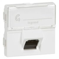 Logo Prise rj 45 prog mosaic - cat.6 - stp - incline 45 - 2 mod - blanc - lcs 076507