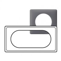Logo Plaque cliane - poudr - 4/5 modules - schiste 066735