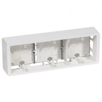 Logo Cadre saillie cliane - 3 postes horizontal/vertical - blanc 080243