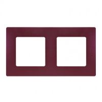 Logo Plaque 2 postes nilo - prune 096717