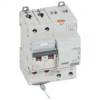 Logo Disj diff dx 6000 -vis-2p-230/400v~-16a -typeac -300ma-10ka- courbe c - 4 mod 411172