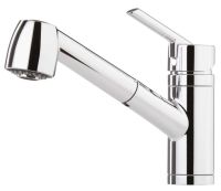 Logo Luisina - mitigeur de cuisine luisina, bec pivotant chrom� et douchette extractible double jet rc206/do 015