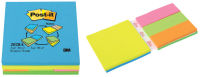 Logo Post-it multi-notes, 76 x 76 / 25 x 76 mm, assorti 9009029