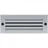 Logo Luminaire kalank rectangle avec grille taille 1 gris argent 2g7 / 7w 541175