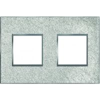 Logo Plaque espace evolution - matires - 2 postes - fibre argent 64692