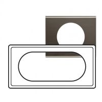 Logo Plaque cliane - matires - 4/5 modules - black nickel 069035