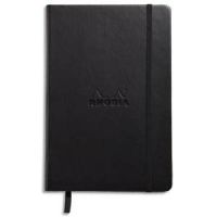 Logo Rhodia webnotebook 14x21cm 192 pages ivoire lignes 90g couverture noire et fermeture lastique 227181
