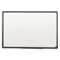 Logo 5 etoiles tableau blanc mlamin, cadre plastique gris anthracite, format : l90 x h60 cm 296972