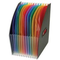 Logo Viquel trieur cornerbox rainbow 12 compartiments, polypro 12/10e, 2 poignes, noir intrieur multico 602656