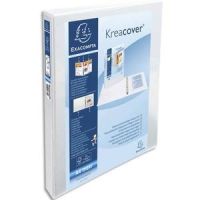 Logo Exacompta classeur personnalisable kreacover 3 faces 4 anneaux 16 mm en d. en polypropylne blanc. 321049