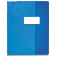 Logo Elba protge-cahier 21x29,7cm strong line cristal 15/100 + renforcs (30/100). coloris bleu 404440