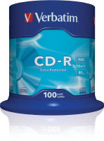 Logo Verbatim tour de 100 cdr 700mb, 52x 43411 712805