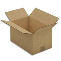 Logo Emballage paquet de 15 caisses amricaines en carton brun double cannelure - dim. : l35 x h20 x p22  705740