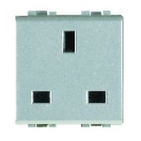 Logo Prise standard britannique 2p+t livinglight - 13 a - tech - 2 mod. 4150