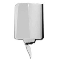 Logo Hygiene distributeur mini pour bobine  dvidage central en abs - dim l14,5 x h17,5/24,5 x p13,5 cm  701424