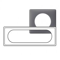 Logo Plaque cliane - poudr - 6/8 modules - schiste 066736