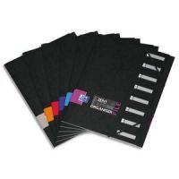 Logo Elba etudiant trieur organiserfile 8 compartiments 24x32 . en carte paisse. 6 coloris assortis 156328