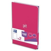 Logo Oxford lot de 2 carnets pocketnotes agraf 9x14cm 48 lign 6mm. carnets fushia et violet 275444