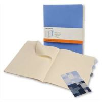 Logo Moleskine lot de 2 cahiers volants 96 pages lign grand format xl.couverture souple bleu poudr+roi 204352