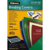 Logo Fellowes bote de 100 plats de couvertures chromolux a4 vert 5378403 298976