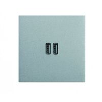 Logo Art d'arnould - epure - chargeur double usb 1500 ma - acier satin 67522