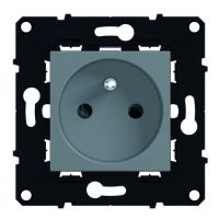 Logo Prise 2p+t bornes auto avec clips de protection - espace evolution - magnsium 64231