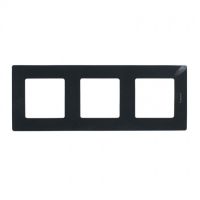 Logo Plaque 3 postes nilo - onyx 096721