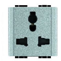 Logo Prise multi std  2p+t livinglight - 5/6/10/13 a - 250 v~/127 v~ - tech - 2 mod. 4139