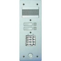 Logo Platine de rue srie 200 audio troite+clavier cod - faade alu 4 mm - 2 appels 308402