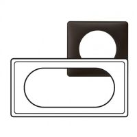 Logo Plaque cliane - poudr - 4/5 modules - basalte 066745