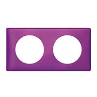 Logo Plaque cliane - mtal - 2 postes - violet iris 068712