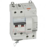 Logo Disj diff dx 6000 -vis-2p-230/400v~-16a -typeac -30ma-10ka- courbe c - 4 mod 411158