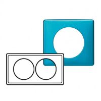 Logo Plaque cliane - mtal - 2 postes pour rnovation - blue snake 068778